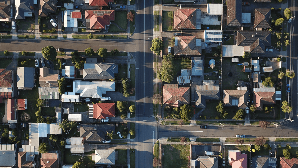 Neighborhood view from over